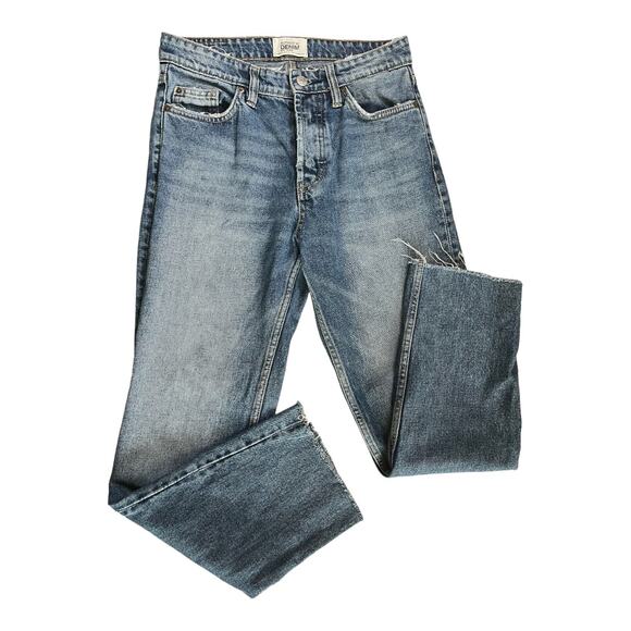 Zara Blue Boyfriend Jeans - Picture 1 of 5
